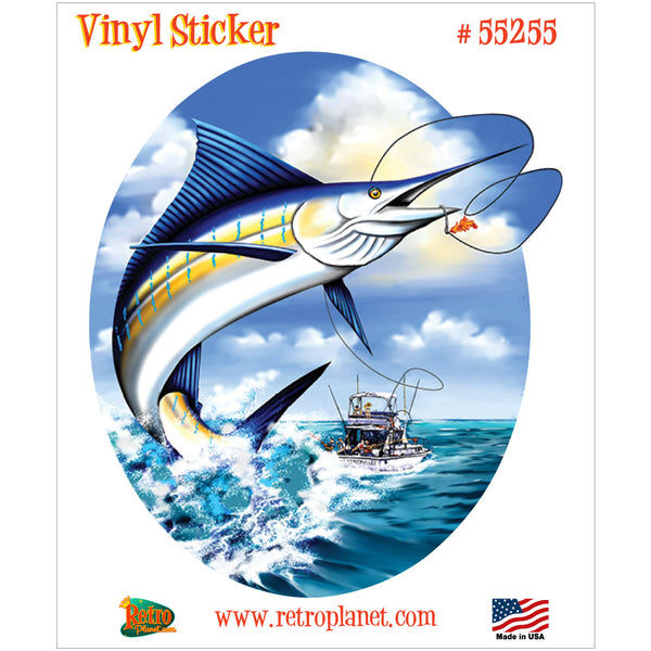 Jumping Marlin Fishing Cutout Vinyl Sticker