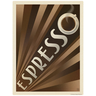 Espresso Art Deco Coffee Decal