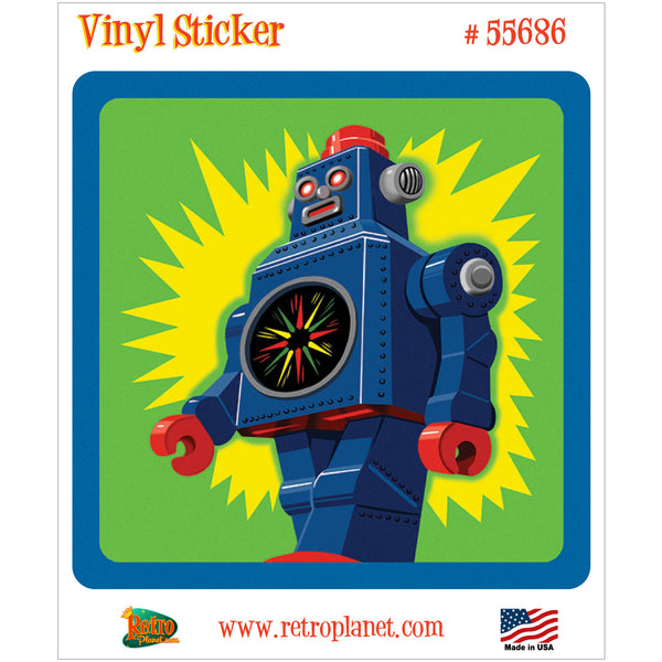 Robot Mighty 8 Electric Square Vinyl Sticker