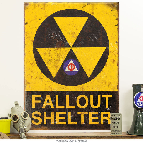 Fallout Shelter Distressed Wall Decal 12 x 16