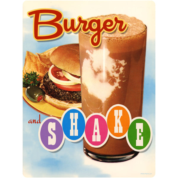 Burger And Shake Diner Food Wall Decal 12 x 16