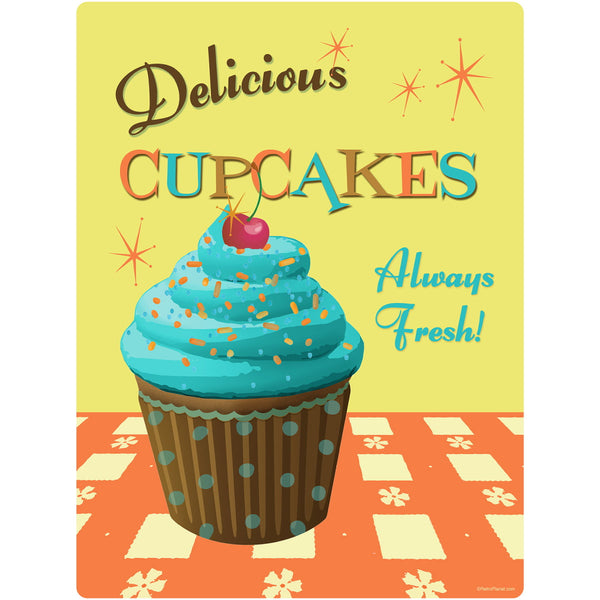 Delicious Cupcakes Bakery Wall Decal 12 x 16
