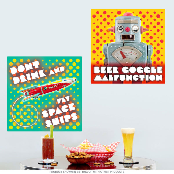 Beer Goggle Malfunction Robot Wall Decal