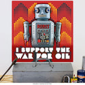 Support The War For Oil Robot Wall Decal