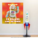 Uranus And Beyond Toy Astronaut Wall Decal