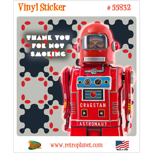 Thank You for Not Smoking Toy Spaceman Vinyl Sticker