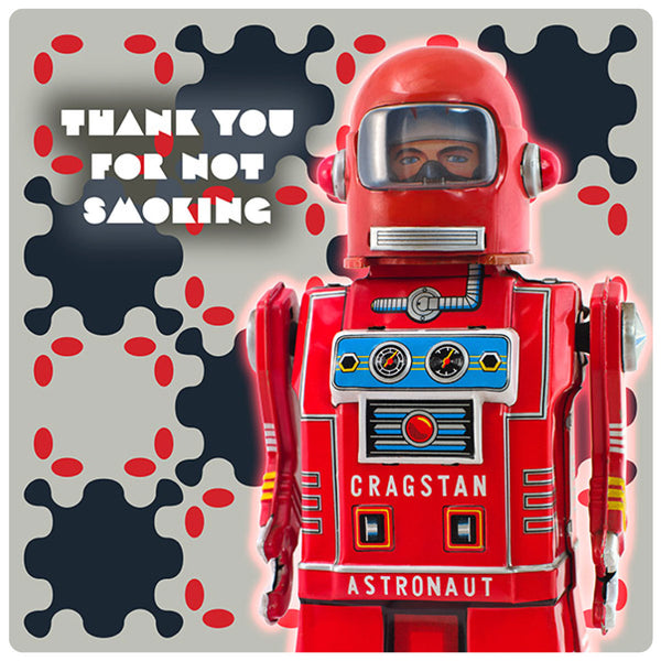 Thank You for Not Smoking Toy Spaceman Vinyl Sticker