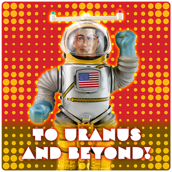 To Uranus and Beyond Toy Astronaut Vinyl Sticker