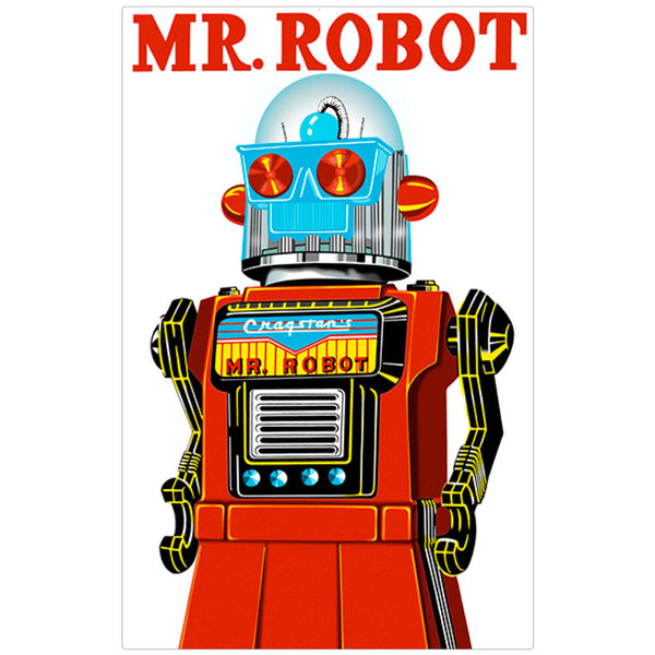 Mr. Robot Toy Vinyl Bumper Sticker