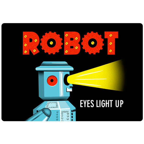 Robot Light Up Eyes Vinyl Sticker