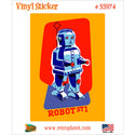 Robot ST1 Orange Vinyl Sticker