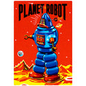 Planet Robot Portrait Vinyl Sticker