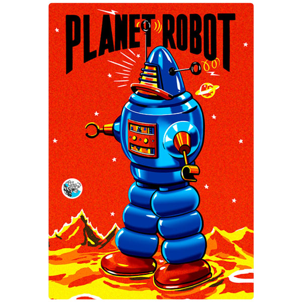 Planet Robot Portrait Vinyl Sticker