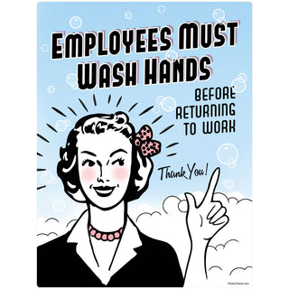 Employees Must Wash Hands Wall Decal
