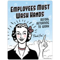 Employees Must Wash Hands Vinyl Sticker