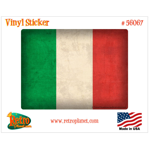 Italian National Flag Vinyl Sticker