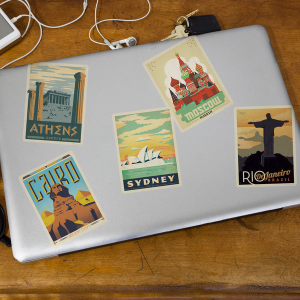 Foreign Cities World Travel Vinyl Sticker Set