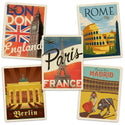 European Cities World Travel Vinyl Sticker Set