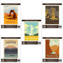National Parks Arches Yellowstone Vinyl Sticker Set