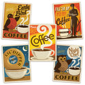 Coffee Day N Night Vinyl Sticker Set