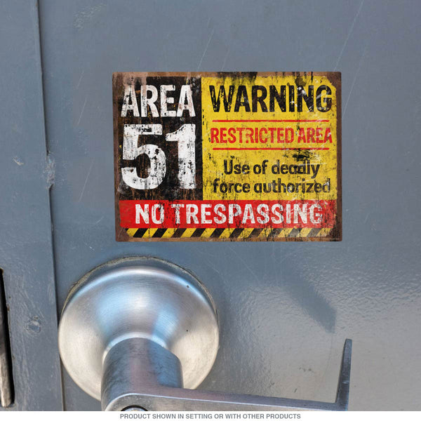 Area 51 No Trespassing Vinyl Sticker