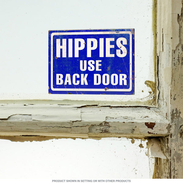 Hippies Use Backdoor Vinyl Sticker