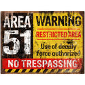 Area 51 No Trespassing Military Wall Decal