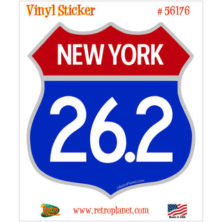 New York City Marathon 26.2 Patriotic Vinyl Sticker