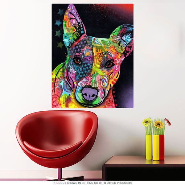 Starry Bull Terrier Dog Dean Russo Wall Decal