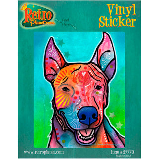 Cute Bull Terrier Dog Dean Russo Vinyl Sticker