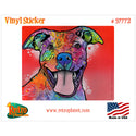 Pit Bull Dog Tongue Dean Russo Vinyl Sticker