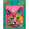 Perky Pink Cat Dean Russo Vinyl Sticker