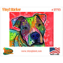 Pretty Pit Bull Dog Dean Russo Vinyl Sticker