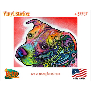 Pit Bull Puppy Dean Russo Vinyl Sticker