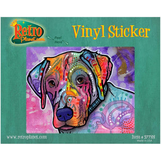 Friendly Lab Dog Dean Russo Vinyl Sticker