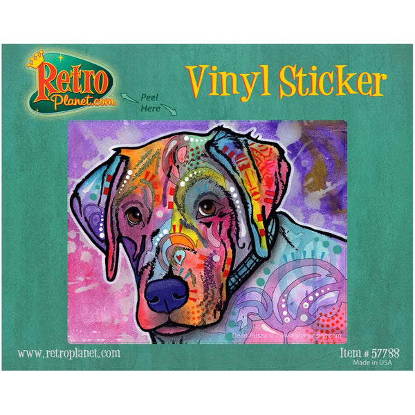 Friendly Lab Dog Dean Russo Vinyl Sticker