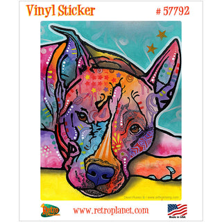 Lazy Pit Bull Dog Dean Russo Vinyl Sticker