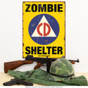 Zombie Shelter Civil Defense Wall Decal