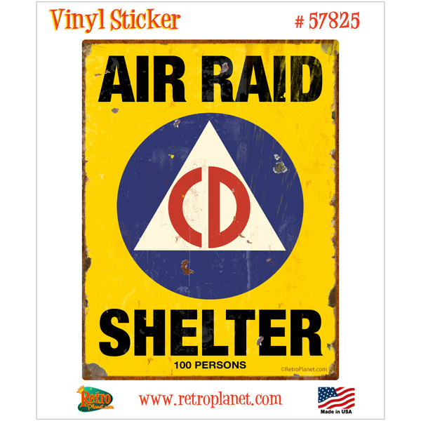 Air Raid Shelter Civil Defense Vinyl Sticker