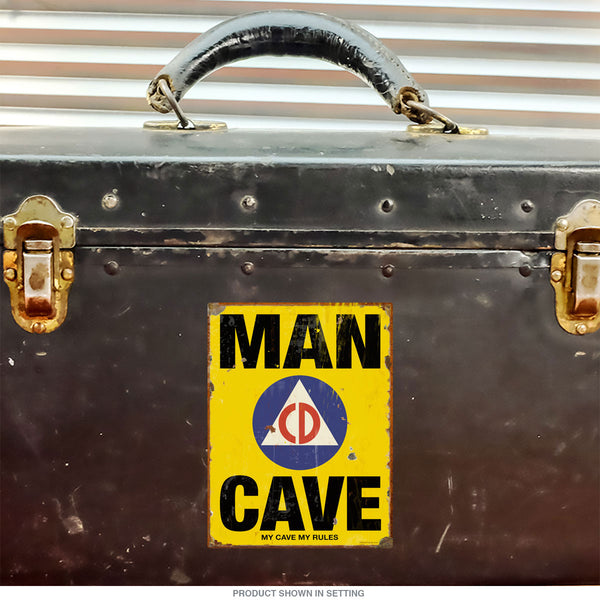 Man Cave Civil Defense Vinyl Sticker