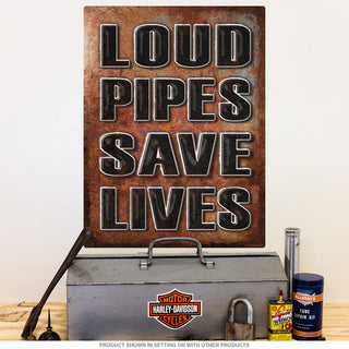 Loud Pipes Save Lives Garage Wall Decal