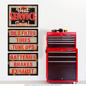 Auto Services Oil Tires Tune Ups Wall Decal