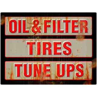 Auto Services Oil Tires Tune Ups Wall Decal