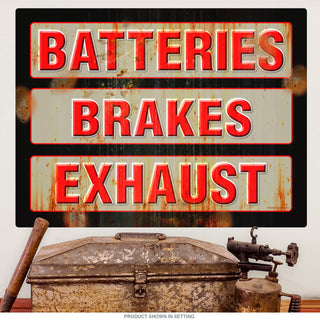 Auto Services Batteries Brakes Wall Decal