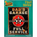 Dads Garage Rusty Rectangular Vinyl Sticker