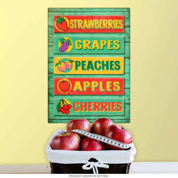 Farm Stand Fresh Fruits Rustic Wall Decal