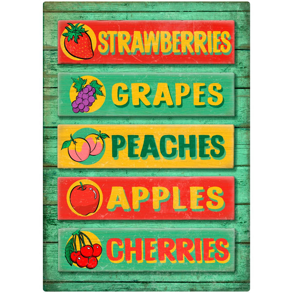 Farm Stand Fresh Fruits Rustic Wall Decal