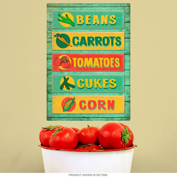 Farm Stand Vegetables Rustic Wall Decal