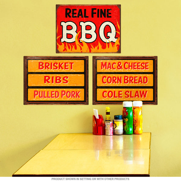 Real Fine BBQ Barbecue Flames Wall Decal