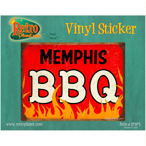 Memphis BBQ Southern Barbecue Vinyl Sticker